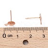 Brass Stud Earring Findings KK-K225-02A-RG-4