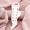 Dyed Natural Quartz Chip with 304 Stainless Steel Chain Anklets WGD014F-01-1