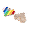 Rainbow Color Pride Alloy Enamel Pendants ENAM-K067-13-5