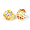 Transparent Resin Rondelle European Beads RESI-N044-01B-3