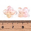 Baking Painted Transparent Glass Bead Caps DGLA-N014-04A-3