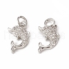 Brass Micro Pave Cubic Zirconia Pendants KK-E068-VB295-2