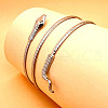 Alloy Upper Arm Open Cuff Bangles for Women BJEW-U037-01B-P-1