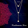 SHEGRACE 925 Sterling Silver Double Layered Necklace JN635C-6