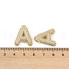 Brass Micro Pave Clear Cubic Zirconia Pendants KK-Z041-01G-A-3