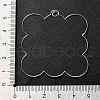 Transparent Acrylic Blank Pendants TACR-Z003-01G-5