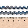 Electroplate Glass Beads Strands GLAA-Q105-01I-2