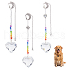Glass Pendant Decorations HJEW-FH00032-1