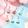 Glass Pendant Decorations HJEW-JM03379-1