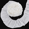 Cotton Pleated Lace Trim Ribbon OCOR-WH0097-25B-1