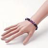 Natural Amethyst Stretch Bracelets BJEW-JB02754-04-3