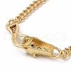 Cubic Zirconia Leopard Link Bracelet Brass Curb Chains for Women BJEW-G664-01G-01-3