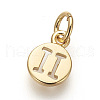 Brass Charms ZIRC-E152-39F-G-RS-1