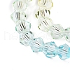 Gradient Color Baking Painted Glass Bead Strands DGLA-A039-T2mm-A012-3