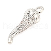 Rack Plating Brass Micro Pave Cubic Zirconia Pendants ZIRC-F140-02P-2