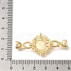 Brass Micro Pave Clear Cubic Zirconia Fold Over Clasps KK-K389-014G-3