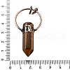 Natural Tiger Eye Faceted Pointed Bullet Big Pendants G-Q350-05C-3