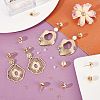CREATCABIN 20Pcs Brass Stud Earring Findings DIY-CN0002-45-4