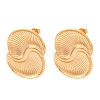 304 Stainless Steel Vortex Spiral Stud Earrings EJEW-C148-01G-4