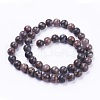 Natural Glaucophane Beads Strands X-G-F520-39-8mm-2