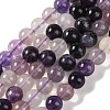 Natural Purple Fluorite Beads Strands G-P530-B08-03-1