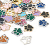 Biyun 60Pcs 15 Style Zinc Alloy Enamel and Tibetan Style Zinc Alloy Pendants FIND-BY0001-15-13