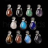 Natural & Synthetic Mixed Gemstone Pendants G-A031-02P-1