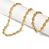 Ion Plating(IP) 304 Stainless Steel Coffee Bean Chain Necklaces for Women or Men NJEW-A029-01B-G-2