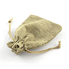 Polyester Imitation Burlap Packing Pouches Drawstring Bags X-ABAG-R005-18x13-01-3