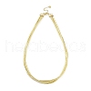 304 Stainless Steel Multi Layered Round Snake Chain Necklaces for Women NJEW-C055-03G-1