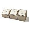 3Pcs 3 Sizes Imitation Leather Jewelry Ring Display Stands ODIS-K005-06-1