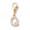 26Pcs 26 Styles Brass & Plastic 
Imitation Pearl Pendant Decorations HJEW-JM03174-4