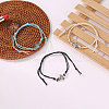 3Pcs Adjustable Hemp Cord Tortoise Alloy Link Anklets WG4DCBA-01-1
