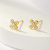 Delicate S925 Sterling Silver Clear Cubic Zirconia Stud Earrings QB2438-1-2