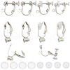 SUNNYCLUE 32Pcs 2 Style Brass Clip-on Earring Converters Findings DIY-SC0024-17-1