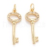 Brass Micro Pave Clear Cubic Zirconia Beads Pendant ZIRC-M114-11G-1