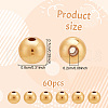 ANATTASOUL 60Pcs Rack Plating Brass Beads KK-AN0001-06-2