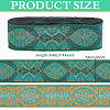 National Style Polyester Jacquard Flower Ribbon for Garment Accessories OCOR-WH0097-39C-2