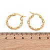 201 Stainless Steel Hoop Earrings X-EJEW-A054-05C-G-2