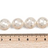 Faceted Round Shell Pearl Beads Strands BSHE-XCP0001-48B-5