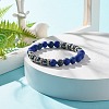 Synthetic Hematite & Natural Mixed Stone Round Beads Stretch Bracelet for Women BJEW-JB07485-3