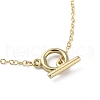 Rotated Hourglass Flat Round Alloy Pendant Necklaces for Women NJEW-G131-01B-3