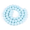 Frosted Opaque Glass Beads Strands GLAA-T032-P8mm-MBB10-2