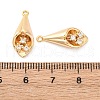 Mother's Day Brass Rhinestone Pendants KK-E793-24G-3
