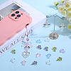 SUNNYCLUE 120Pcs 6 Colors Transparent Plastic Beads KY-SC0002-15-4