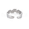 304 Stainless Steel Empaistic Open Cuff Rings RJEW-N038-044P-2