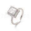 Brass Micro Pave Cubic Zirconia Rings RJEW-R146-06D-P-1