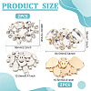 HOBBIESAY 4Pcs 2 Style Detachable Flower Glass Crystal Rhinestone Shoe Decoration FIND-HY0003-38-2
