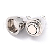 Tarnish Resistant 304 Stainless Steel Magnetic Clasps with Loops STAS-M290-06A-P-3