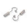 Non-Tarnish 304 Stainless Steel Screw Hooks Shape Dangle Earrings for Woman EJEW-F312-09P-2